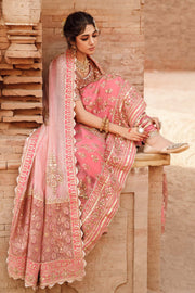 Embroidered Pink Anarkali Frock Pakistani Wedding Dress 2023