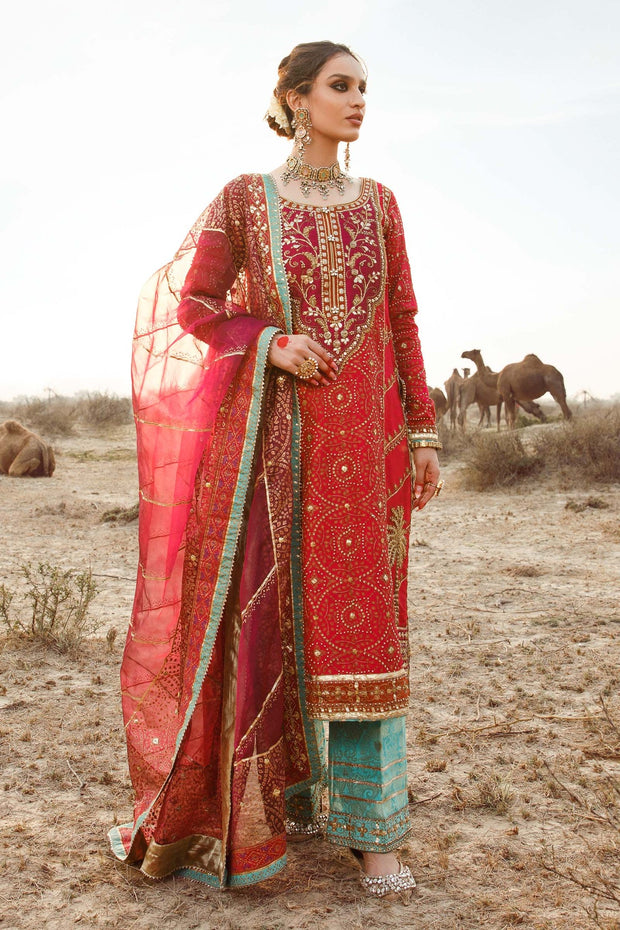 Embroidered Red Salwar Kameez Pakistani Party Dresses