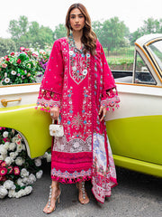 Embroidered Shocking Pink Pakistani Salwar Kameez Dupatta Salwar Suit