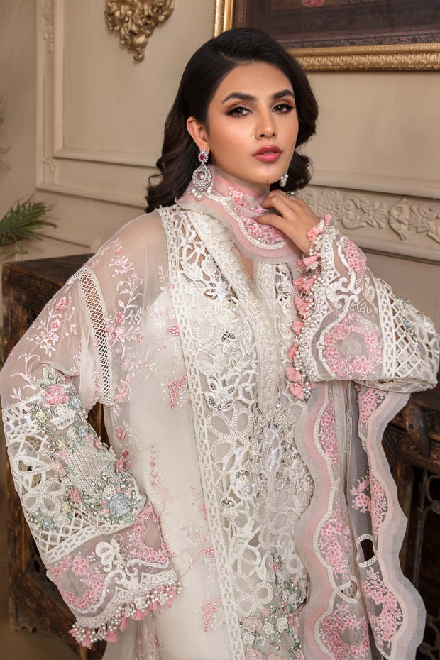 Embroidered White Salwar Kameez Pakistani Party Dress