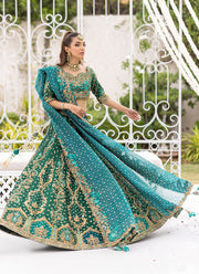 Emerald Green Lehenga Choli Pakistani Dresses