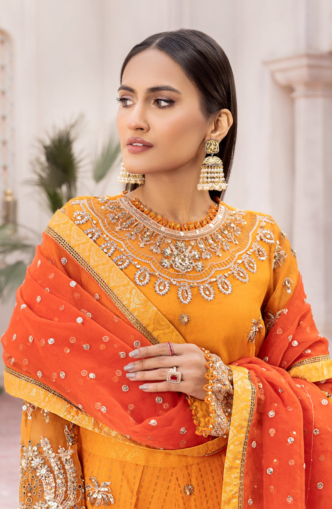 Embroidered Organza Pakistani Party Dress
