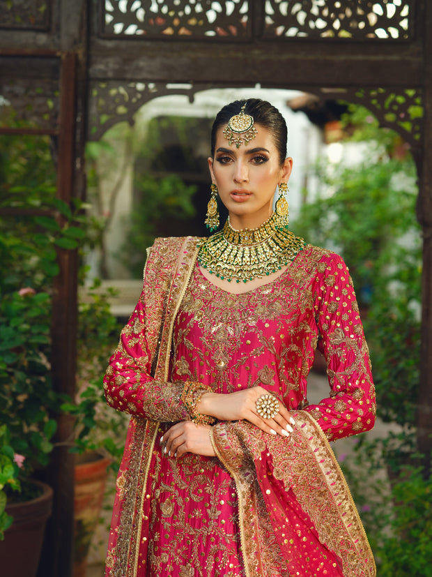 Farshi Lehenga Kameez and Dupatta Pakistani Bridal Dress