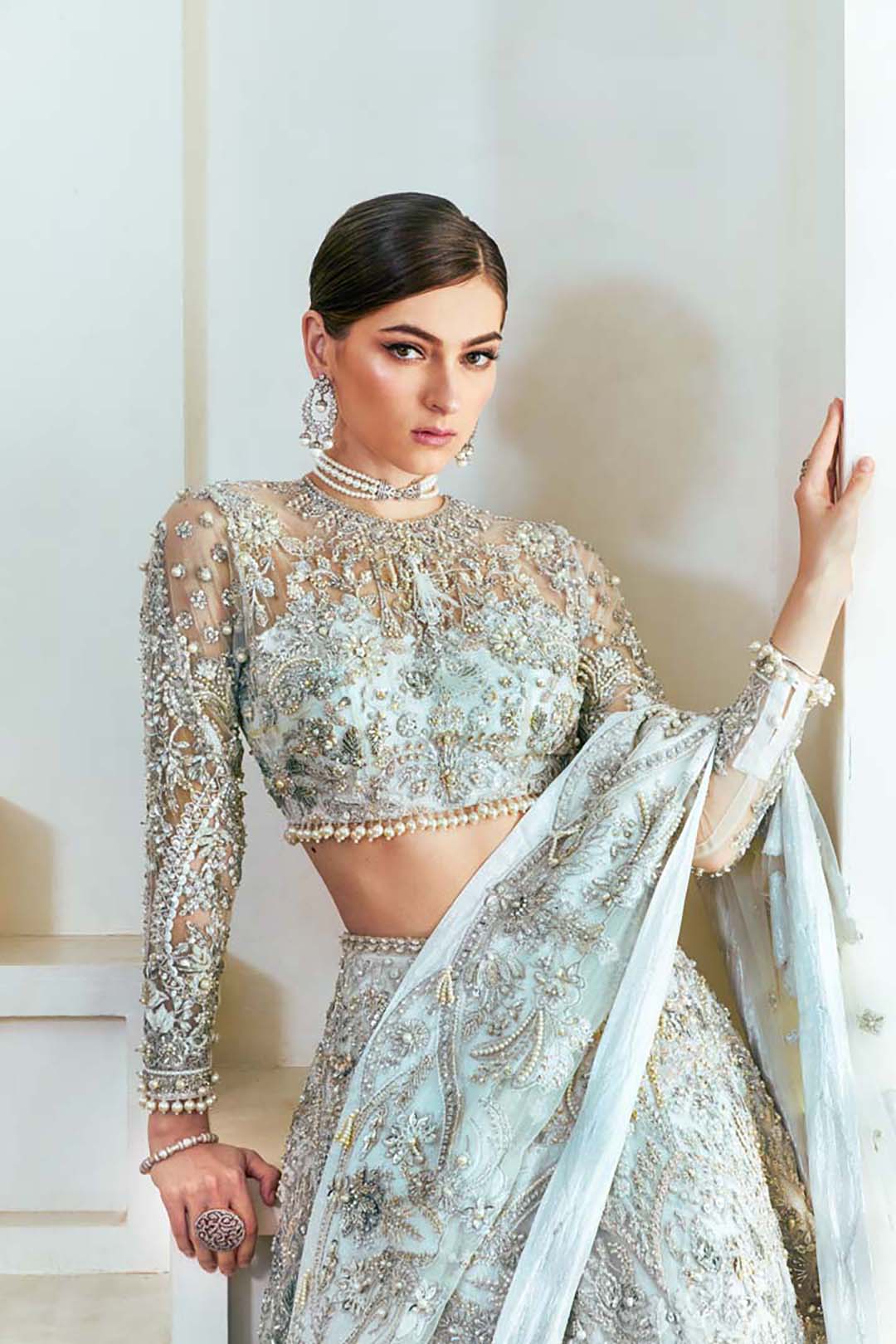 Elegant Baby Pink Pakistani Bridal Dress for Your Day