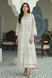 Floral Snow White Embroidered Pakistani Kameez Salwar Suit