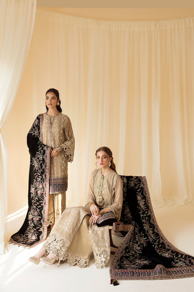 Gold Heavily Embroidered Pakistani Salwar Kameez Wedding Dress