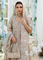 Gold Coral Embellished Pakistani Bridal Farshi Gharara