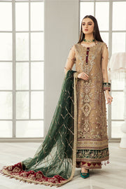 Golden Embroidered Pakistani Kameez Dupatta Wedding Dress
