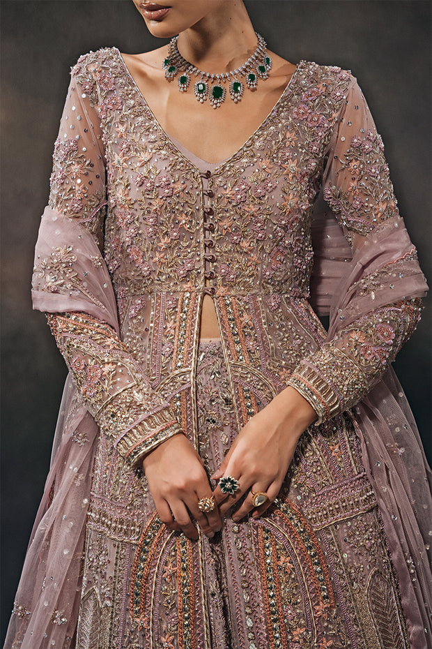 Gown Lehenga and Dupatta Pakistani Bridal Dress