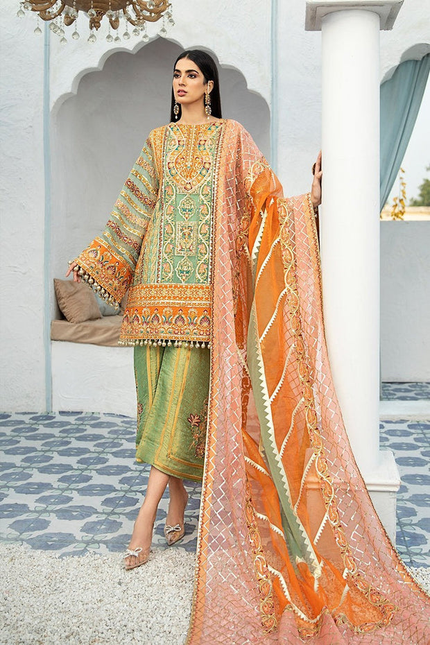 Green Pakistani Heavily Embroidered Salwar Kameez Wedding Dress