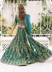 Green Lehenga Choli Pakistani Dress