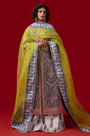 Grey White Gharara Kameez for Pakistani Wedding Dress