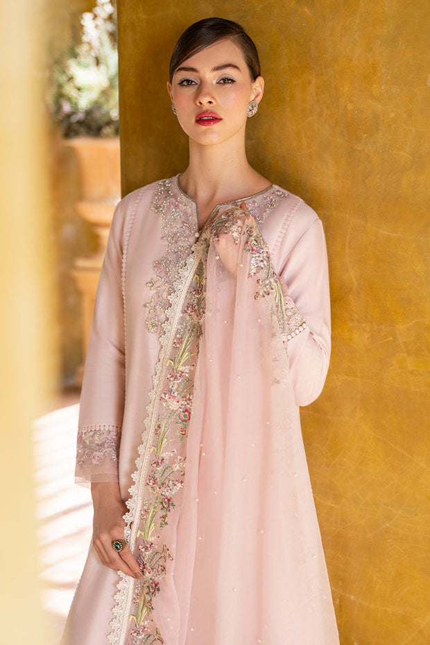 Heavenly Embroidered Pink Pakistani Salwar Kameez Dupatta 2023