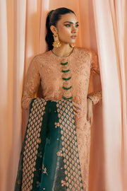 Heavily Embellished Golden Long Pakistani Salwar Kameez Party Wear 2023