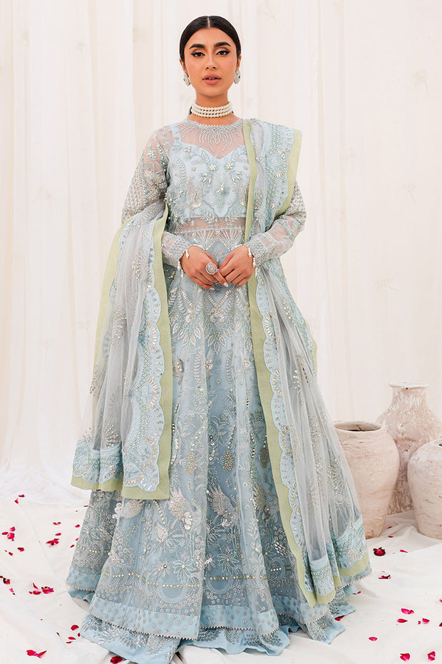 Heavily Embellished Pakistani Wedding Dress Ferozi Gown Sharara