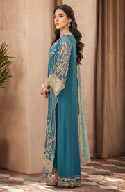 Heavily Embellished Pakistani kameez Wedding Dress in Zinc Color 2023