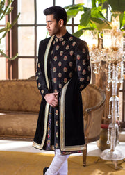 Heavily Embellished Velvet Embroidered Pakistani Sherwani