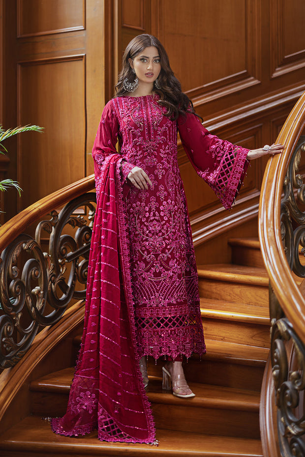 Hot Pink Kameez Trouser Style Pakistani Wedding Dress Nameera by Farooq Hot Pink Kameez Trouser Style Pakistani Wedding Dress Nameera by Farooq