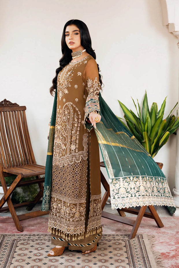 Chiffon Embroidered Gown
