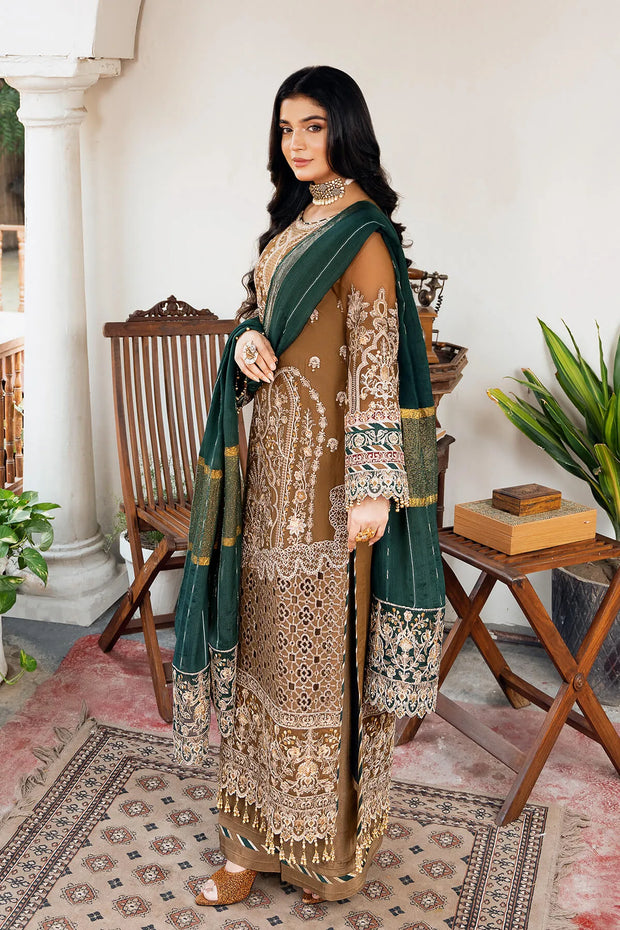 Chiffon Embroidered Gown