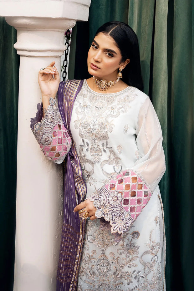Embroidered Jacquard Dress Set With Dupatta E0Ca