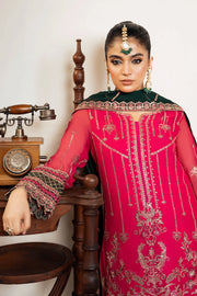 Embroidered Raw Silk Gown With Dupatta 3Be9