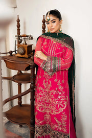 Embroidered Raw Silk Gown With Dupatta 3Be9