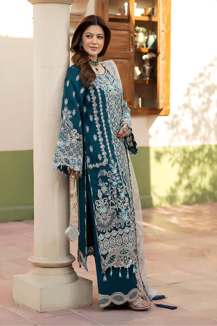 Embroidered Raw Silk Pakistani Eid Suit
