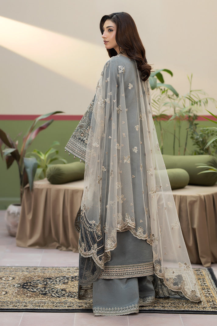 Elegant Embroidered Raw Silk Eid Dress With Dupatta