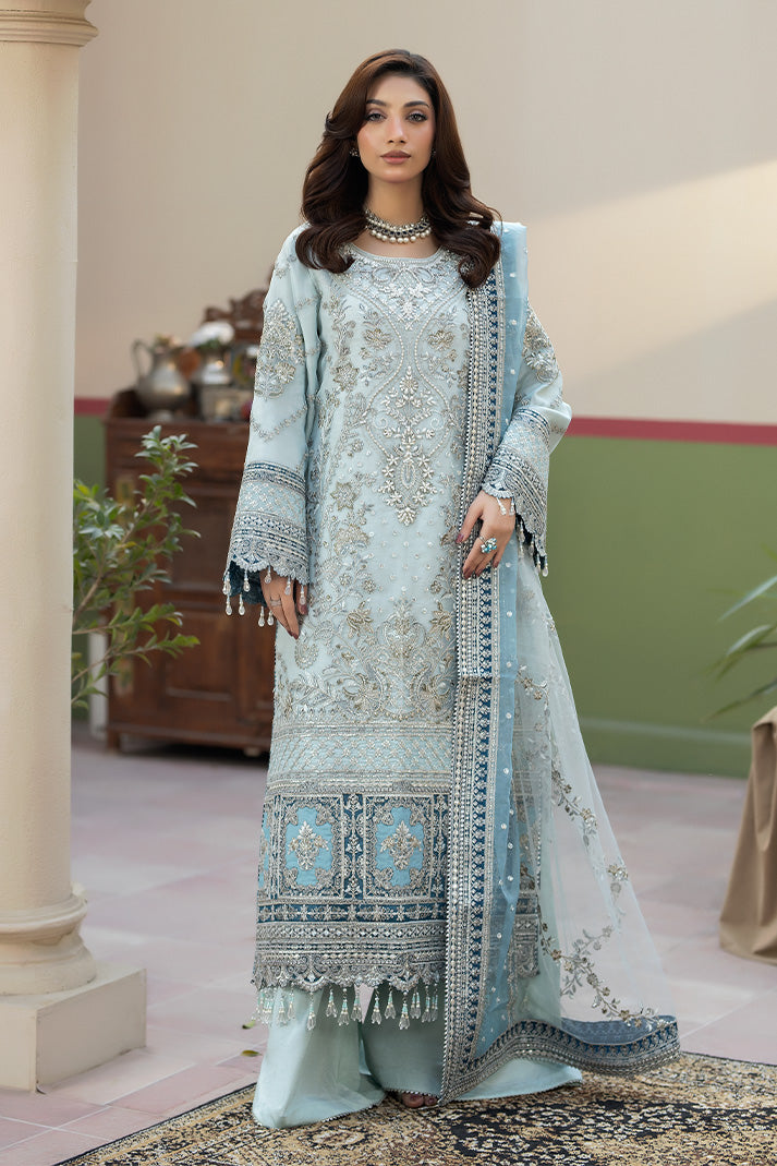 Embroidered Raw Silk Eid Suit With Dupatta