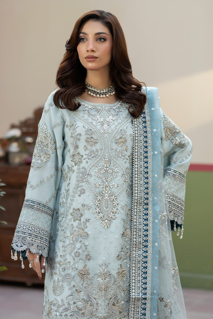 Embroidered Raw Silk Eid Suit With Dupatta