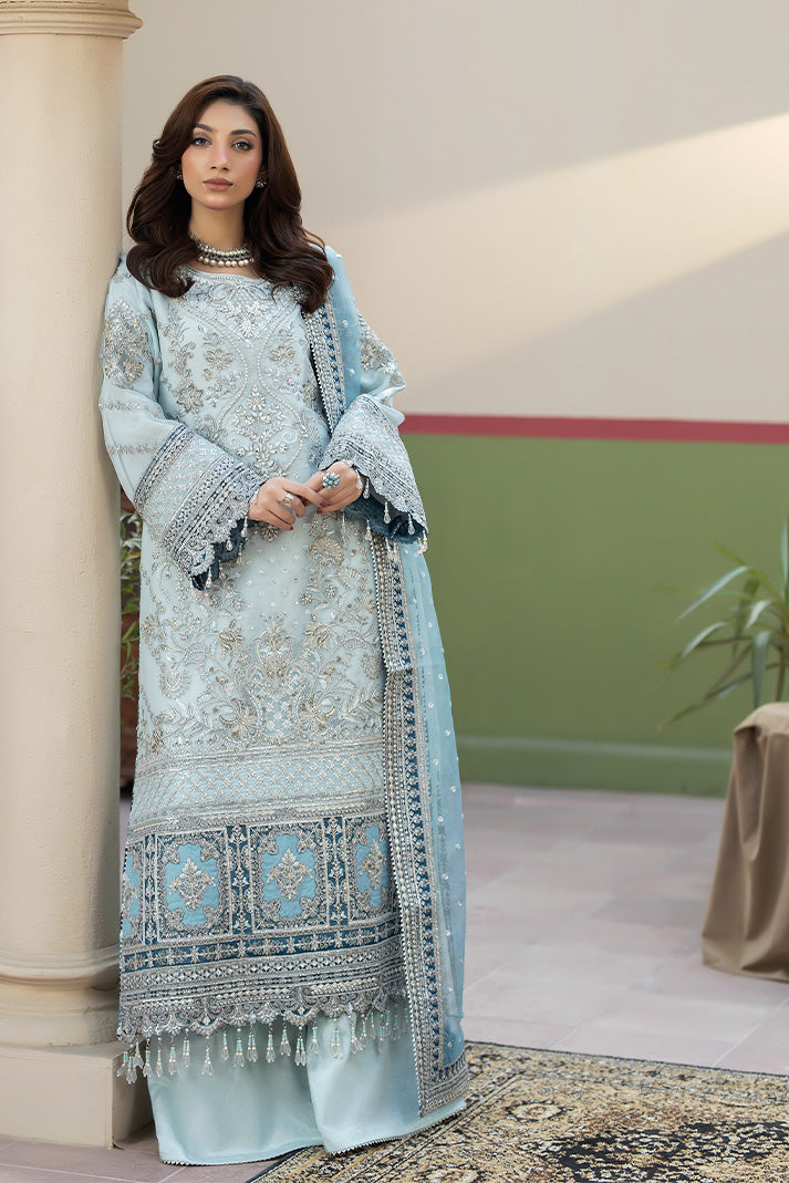Embroidered Raw Silk Eid Suit With Dupatta