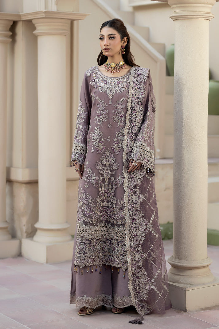 Elegant Embroidered Raw Silk Pakistani Eid Dress