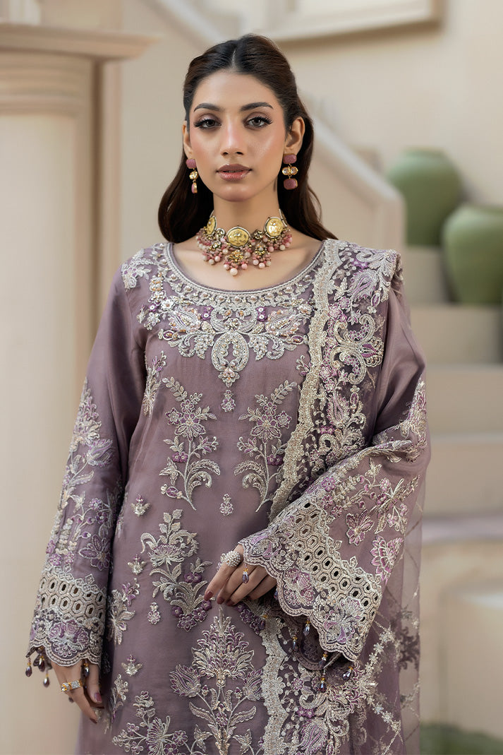 Elegant Embroidered Raw Silk Pakistani Eid Dress