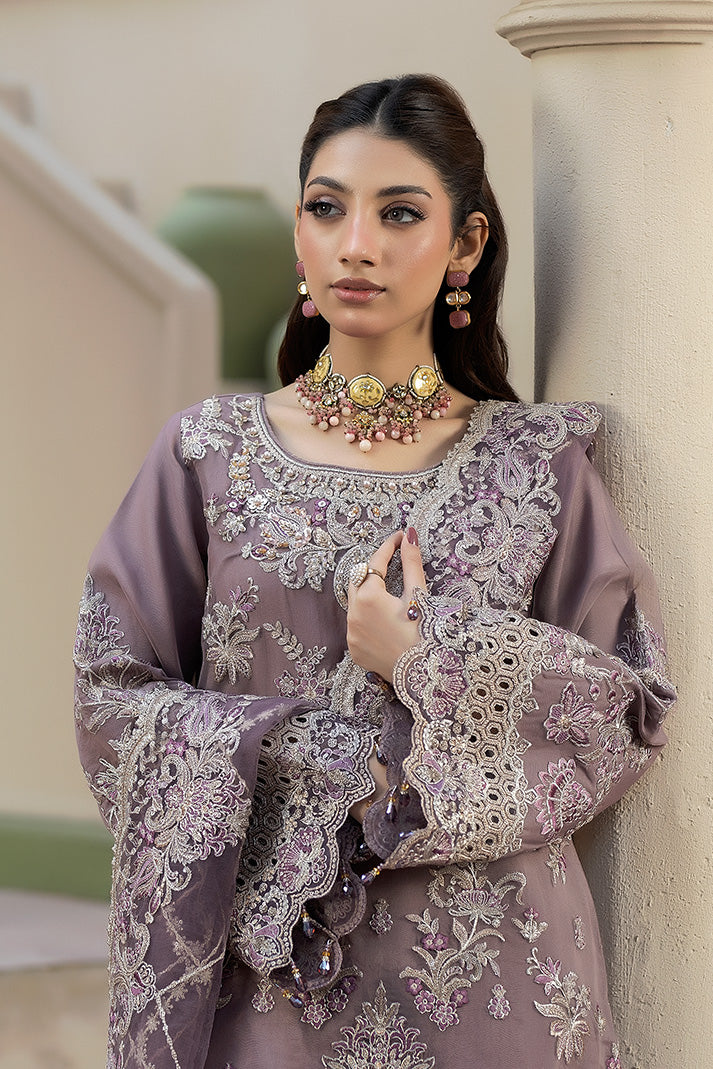 Elegant Embroidered Raw Silk Pakistani Eid Dress
