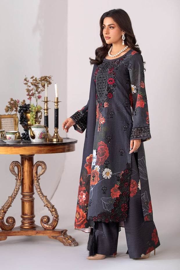 Imrozia Peach Pakistani Dresses Embroidered Printed Peach