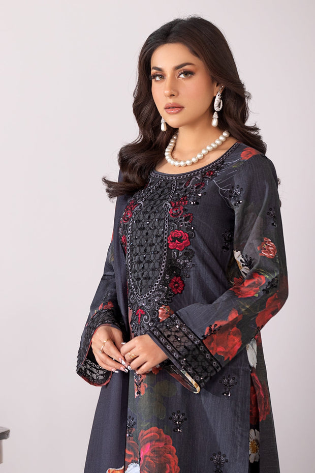 Imrozia Peach Pakistani Dresses Embroidered Printed Peach