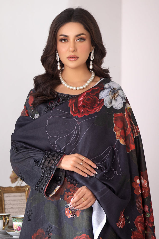 Imrozia Peach Pakistani Dresses Embroidered Printed Peach