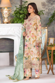 Imrozia Peach Pakistani Dresses Embroidered Printed