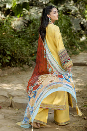 Embroidered Organza Gown With Dupatta 305E