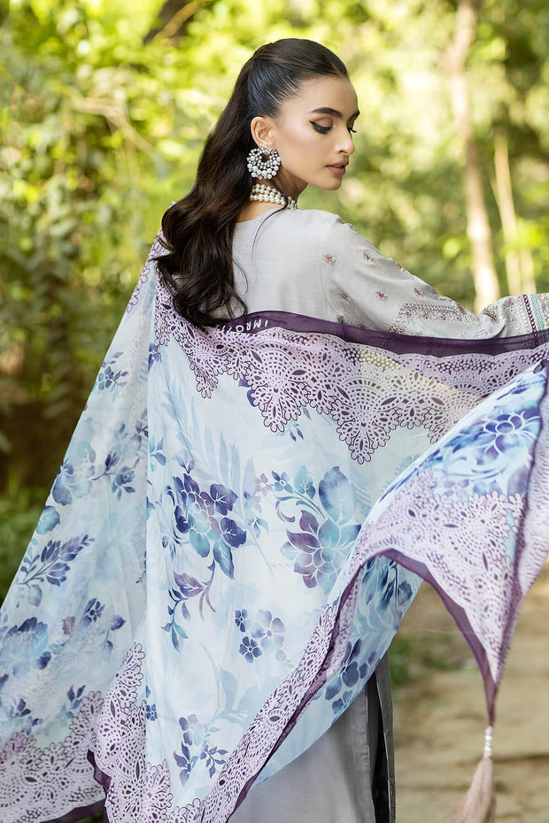 Embroidered Organza Ensemble With Dupatta 4965