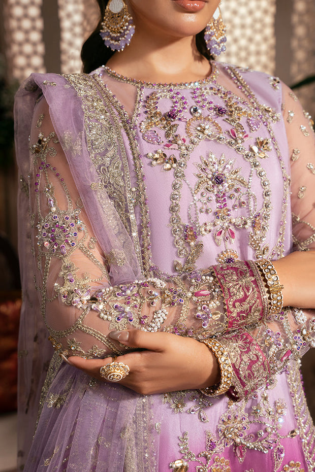 Pakistani Bridal Dress with Raw Silk and Embellishment