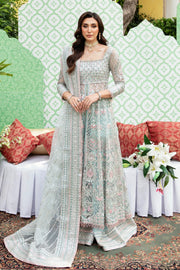 Embroidered Organza Pakistani Bridal Dress with Handmade