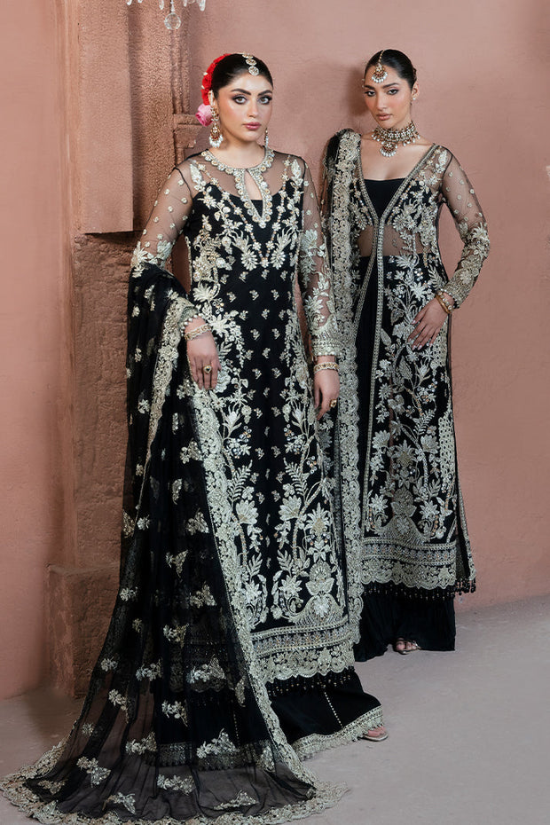 Embroidered Pakistani Bridal Dress with Raw Silk Trouser