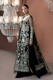 Embroidered Pakistani Bridal Dress with Raw Silk Trouser