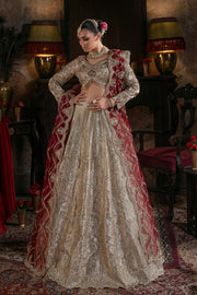 Embroidered Pakistani Bridal Dress with Handmade Embellishment