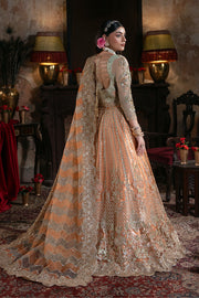 Embroidered Organza Pakistani Bridal Dress with Embellishment