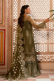 Exquisite Pakistani Bridal Dress in Embroidered Organza