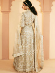 Pakistani Bridal Wear: Elegant Long Tapered Coat Set
