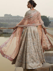 Pakistani Bridal Dress with Embroidered Choli and Lehenga